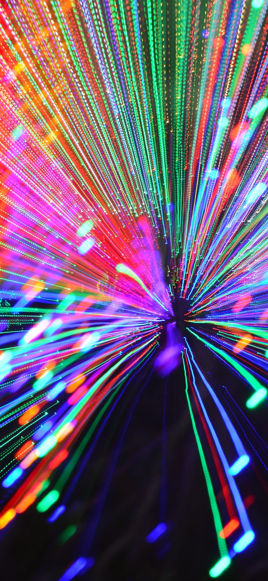 Light, Lighting, Symmetry, Christmas Lights, Entertainment. Wallpaper in 1125x2436 Resolution