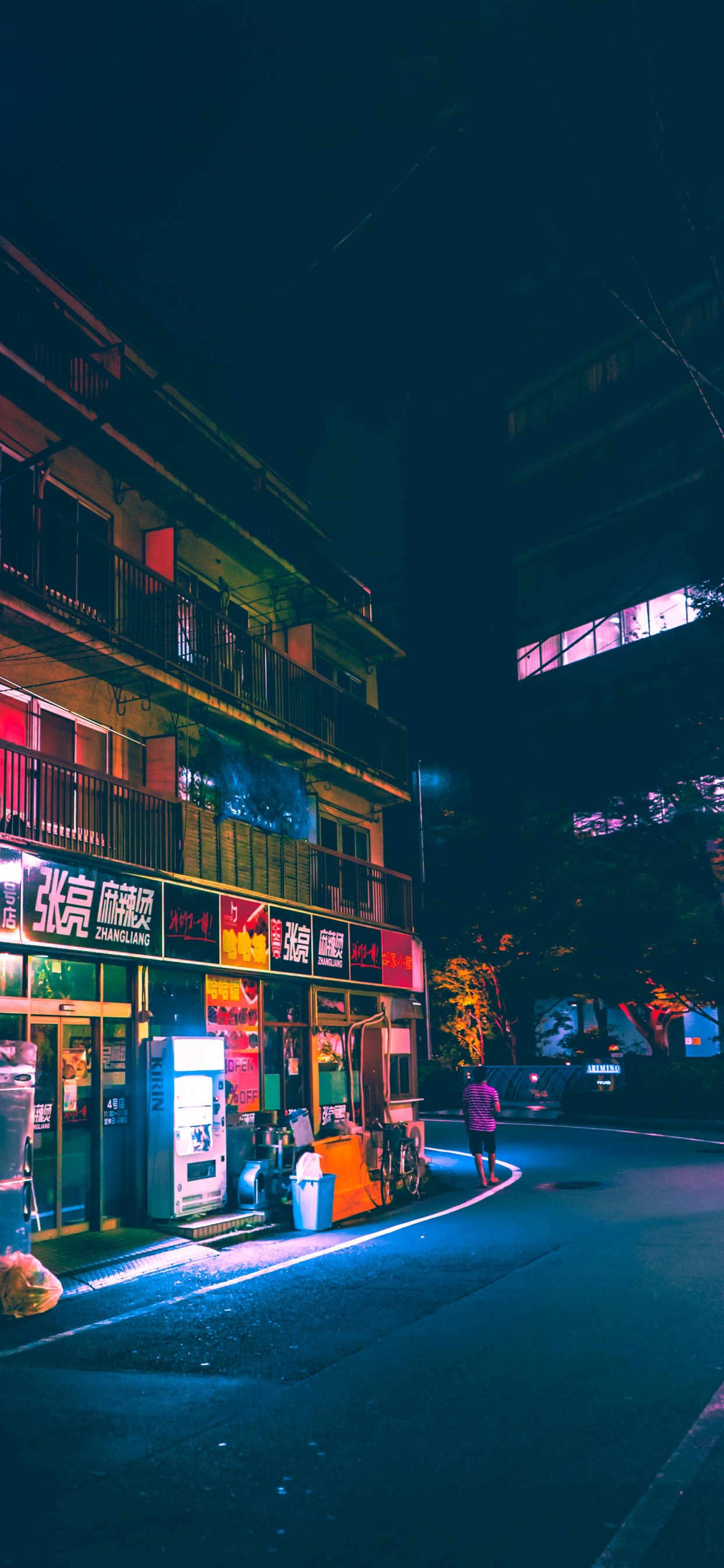 Cars Parked in Front of Store During Night Time. Wallpaper in 1242x2688 Resolution