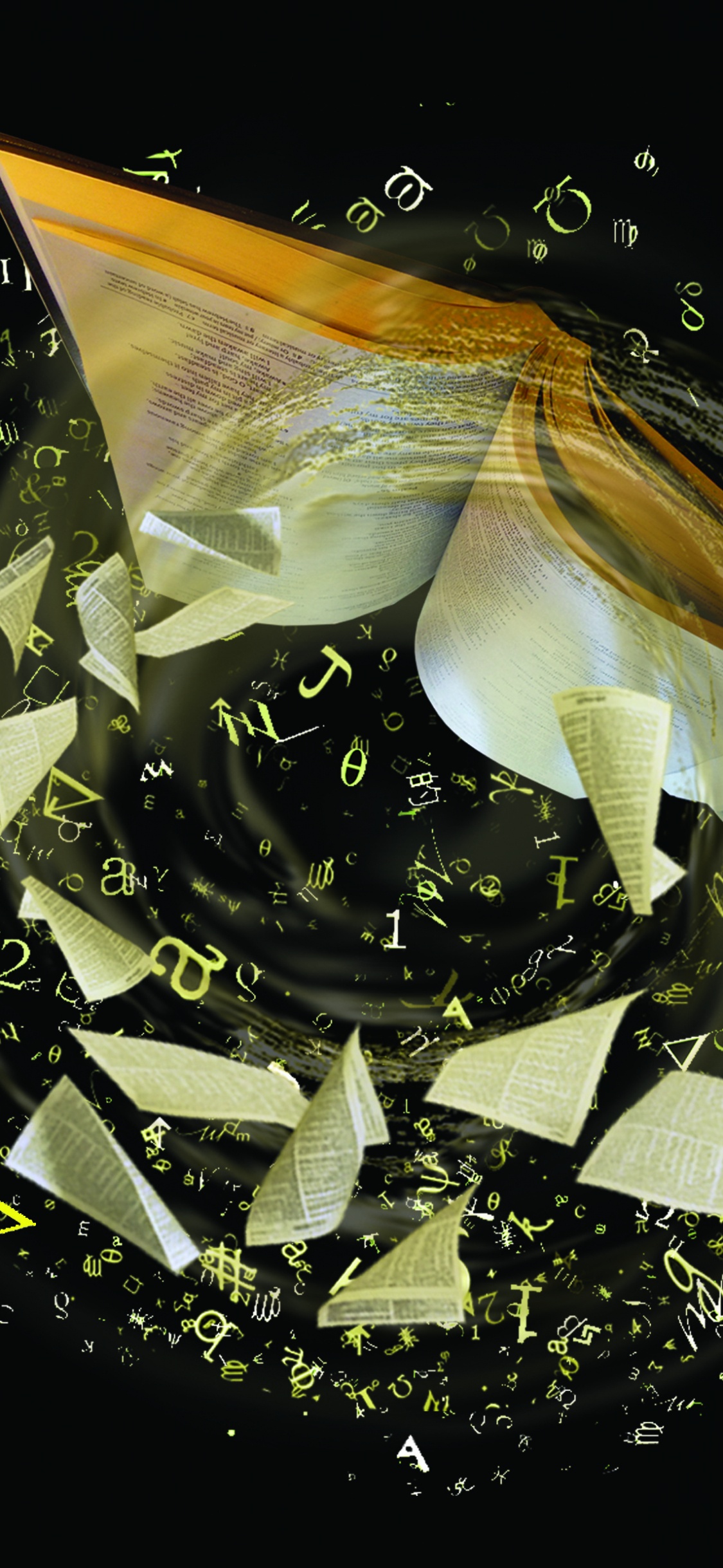 Abstrakte Schwarz-Weiß-Malerei. Wallpaper in 1125x2436 Resolution