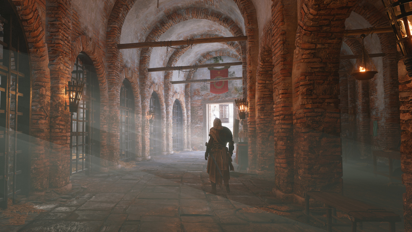 Assassins Creed Origins, Holy Places, Building, Arcade, Arch. Wallpaper in 1366x768 Resolution