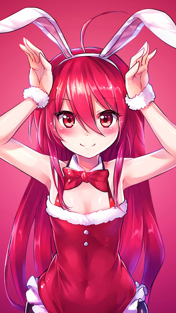 Red Haired Female Anime Character. Wallpaper in 750x1334 Resolution