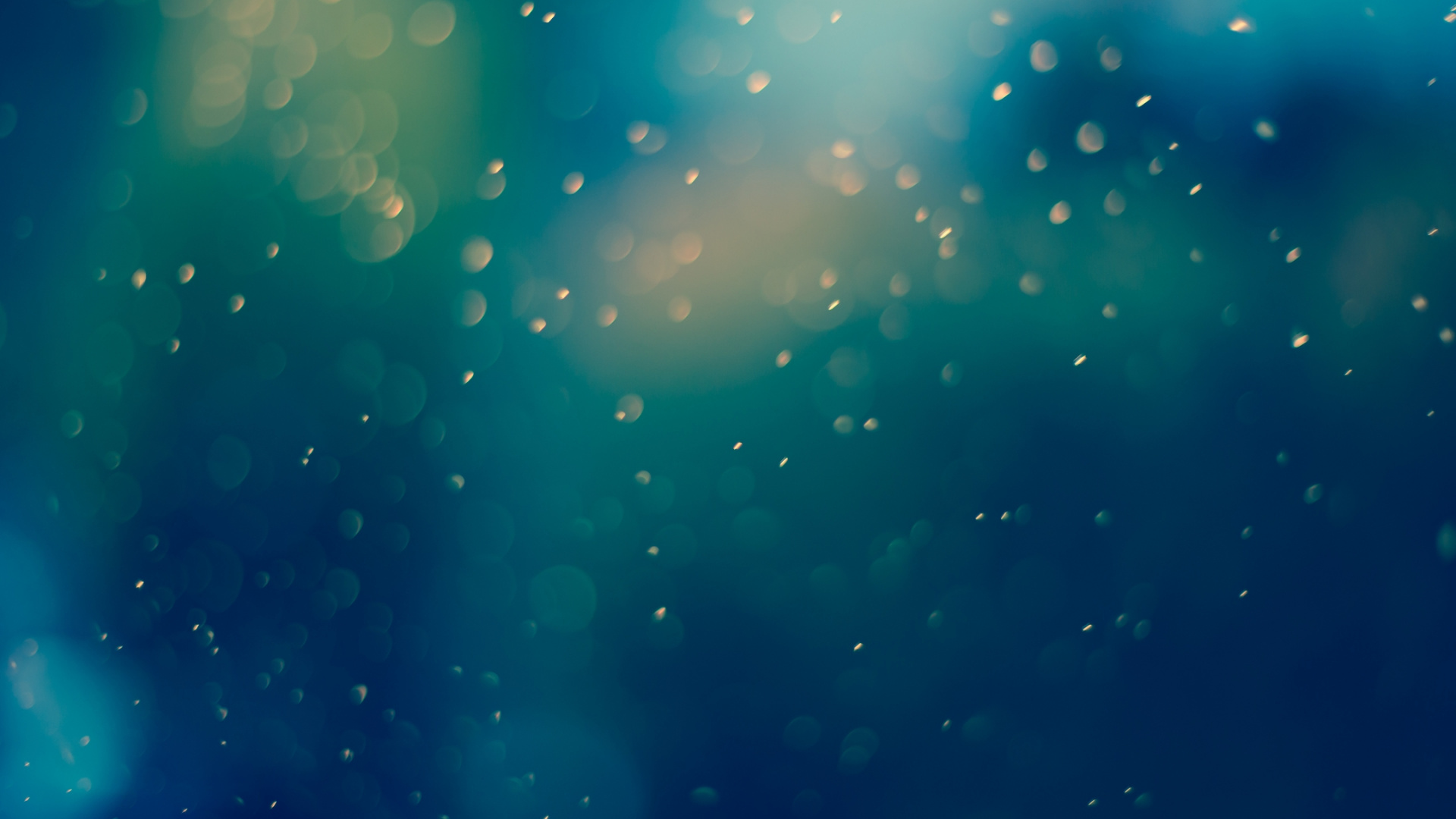 Wassertropfen Auf Blauem Hintergrund. Wallpaper in 1920x1080 Resolution