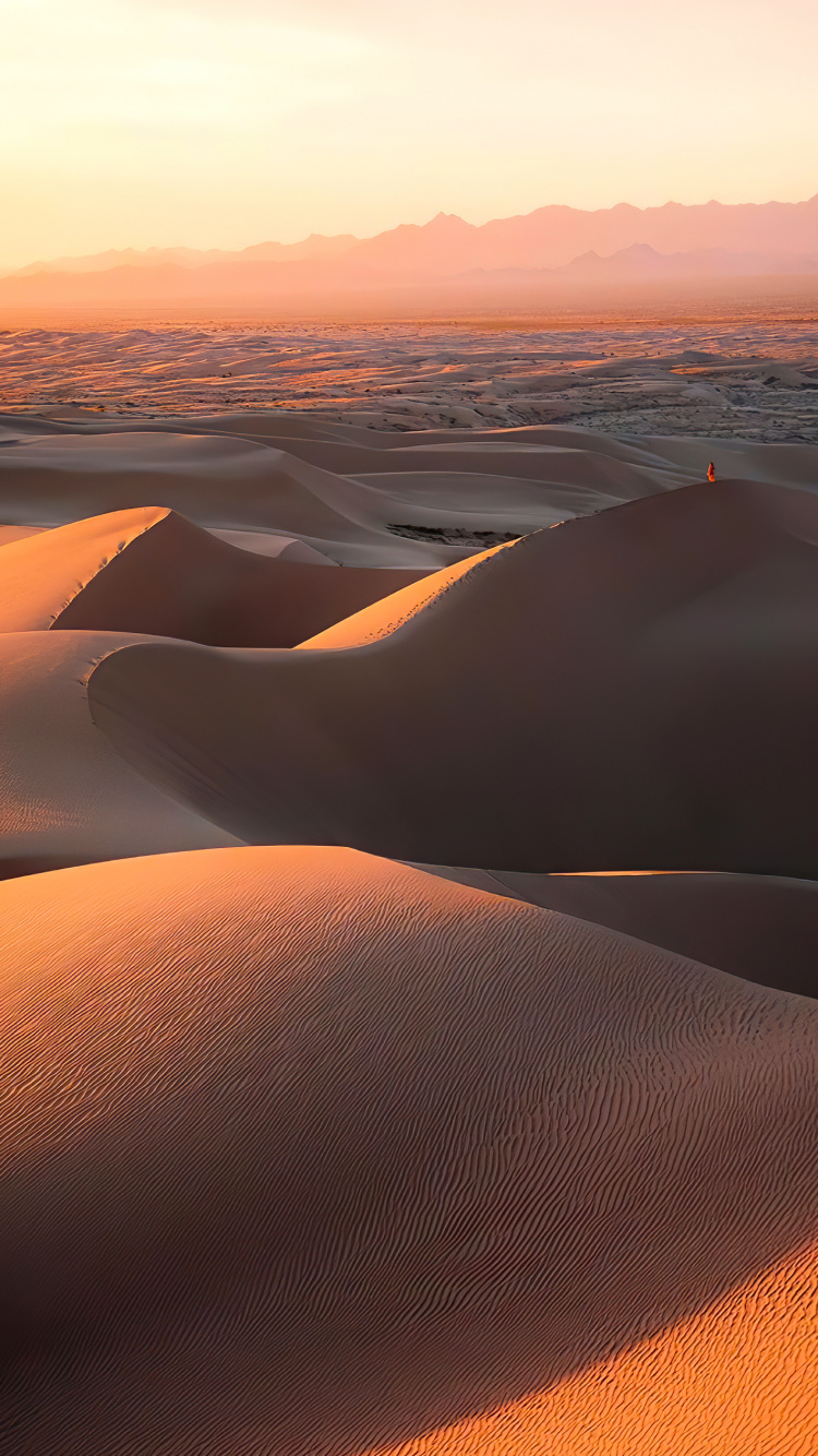 Singing Sand, Atmosphere, Daytime, Natural Environment, Orange. Wallpaper in 750x1334 Resolution