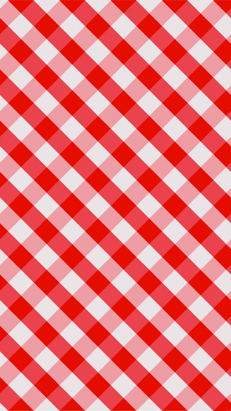 Red and White Checkered Textile. Wallpaper in 750x1334 Resolution