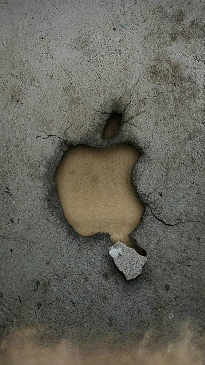 Apple, 沙, 的土壤, 心脏, 混凝土 壁纸 720x1280 允许
