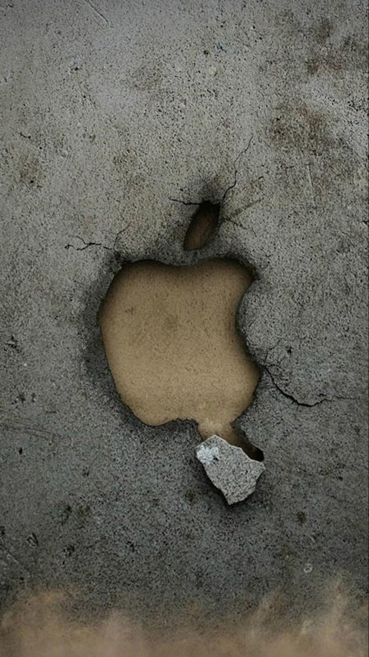 Apple, 沙, 的土壤, 心脏, 混凝土 壁纸 750x1334 允许