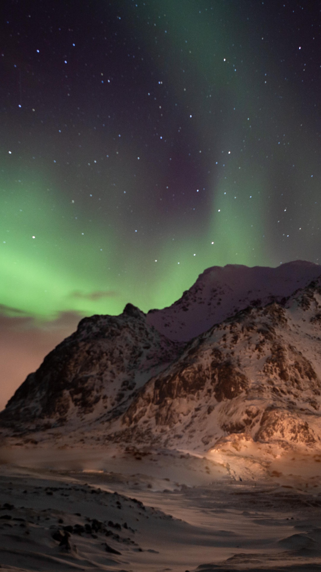 Aurora, Lofoten, Ambiente, Luz, Negro. Wallpaper in 1080x1920 Resolution