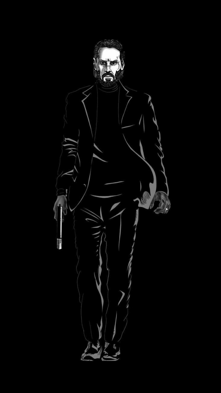 Keanu Reeves, John Wick, Abram Tarasov, Cartel, Manga. Wallpaper in 720x1280 Resolution