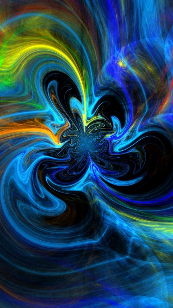 Blue and Purple Abstract Painting. Wallpaper in 720x1280 Resolution