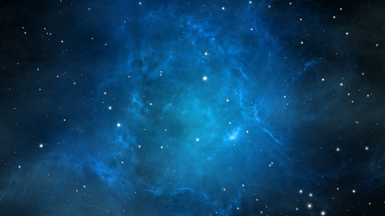 Illustration de la Galaxie Bleue et Blanche. Wallpaper in 1280x720 Resolution