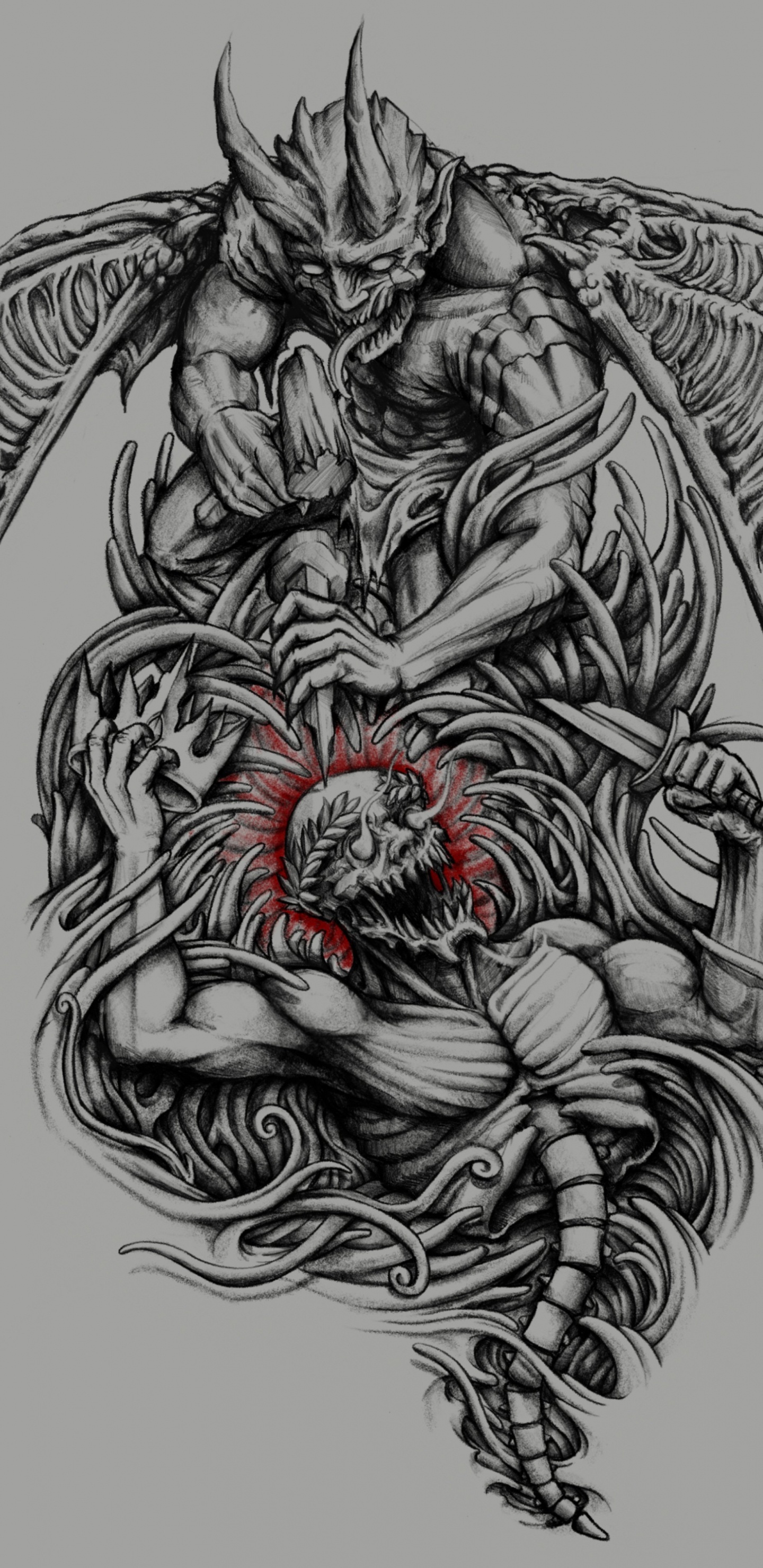 Fabelwesen, Visual Arts, Tiger, Fleischfresser, Design. Wallpaper in 1440x2960 Resolution