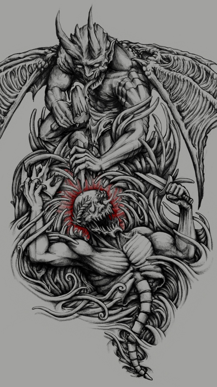 Fabelwesen, Visual Arts, Tiger, Fleischfresser, Design. Wallpaper in 720x1280 Resolution