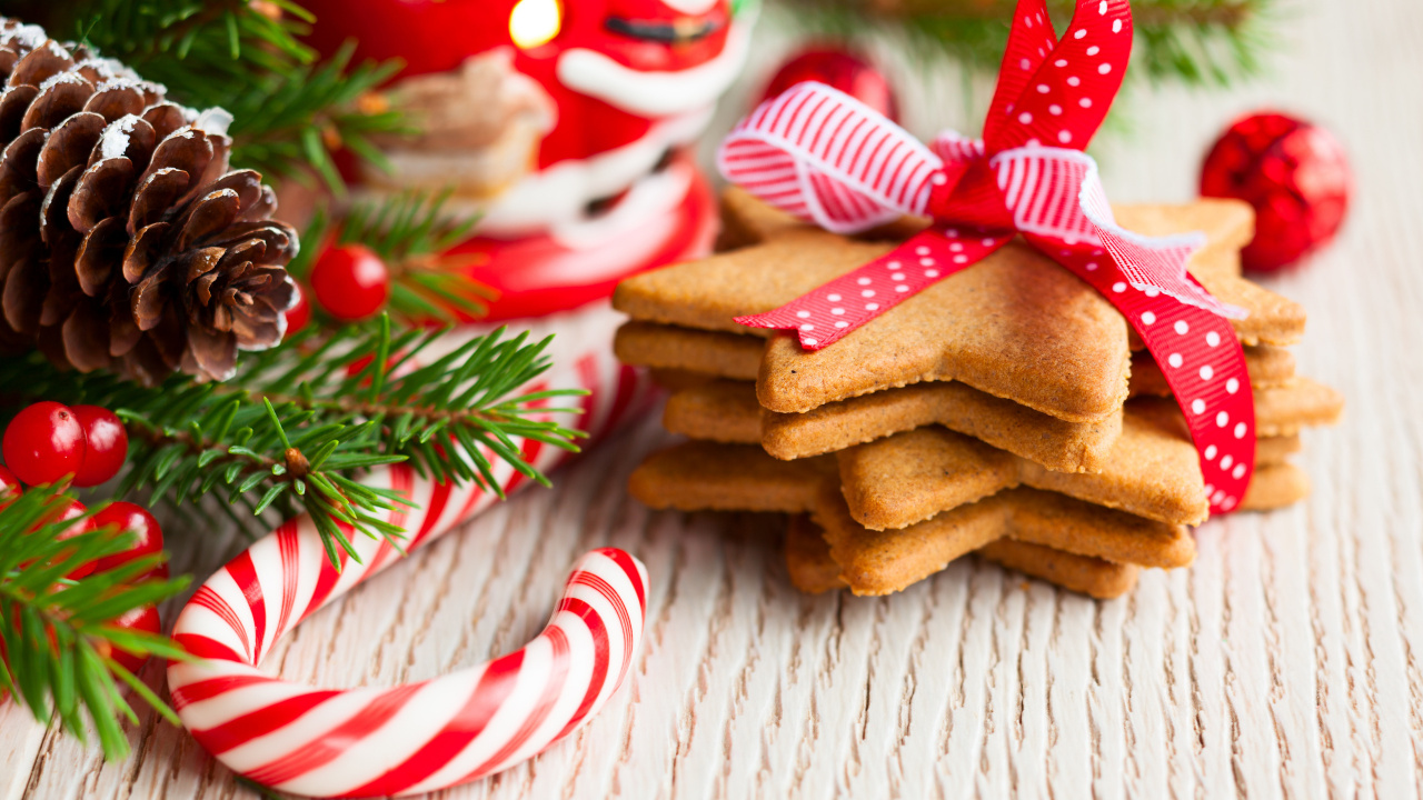 Biscuits de Noël, Noël, Aliment, Biscuit, Lebkuchen. Wallpaper in 1280x720 Resolution