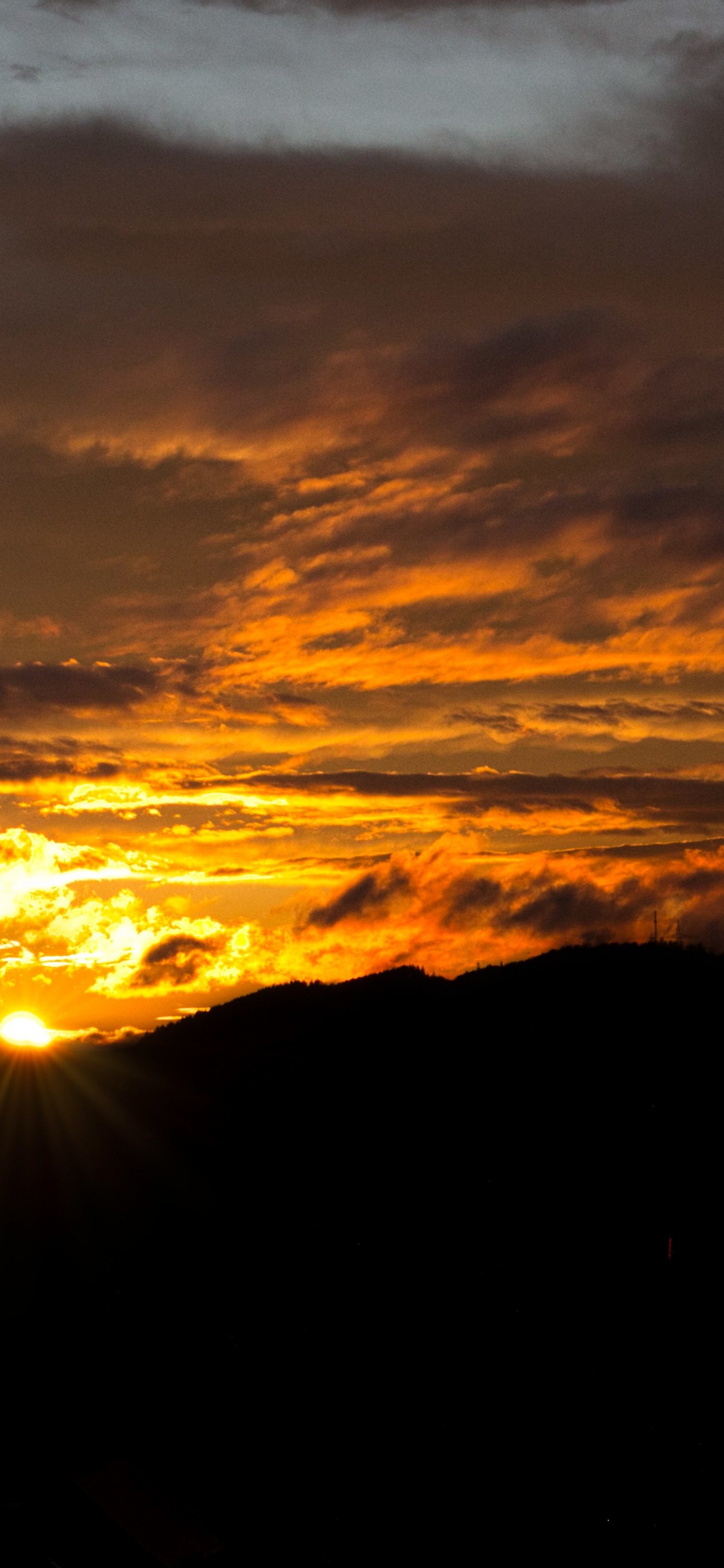 Atmosphère, L'écorégion, Ambre, Afterglow, Orange. Wallpaper in 1125x2436 Resolution