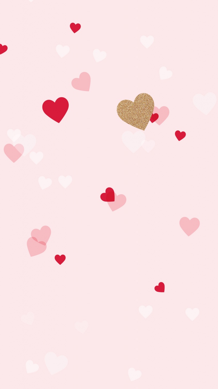 Herzen, Pink, Valentines Tag, Muster, Design. Wallpaper in 720x1280 Resolution