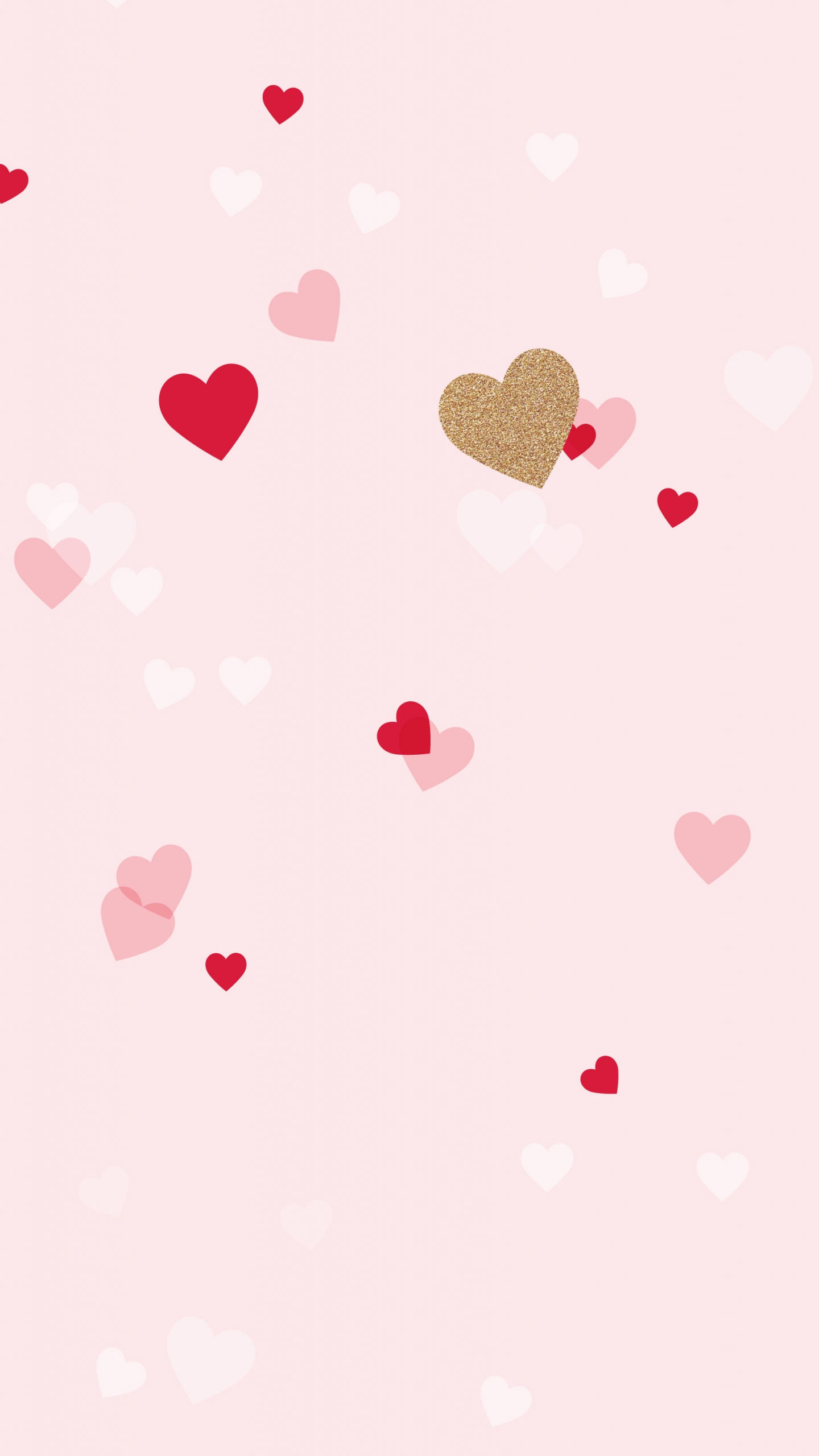 Heart, Pink, Valentines Day, Pattern, Design. Wallpaper in 1440x2560 Resolution