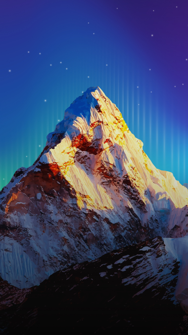 Landscape, Mount Everest, Mountain, Nature, Natural Landscape. Wallpaper in 750x1334 Resolution