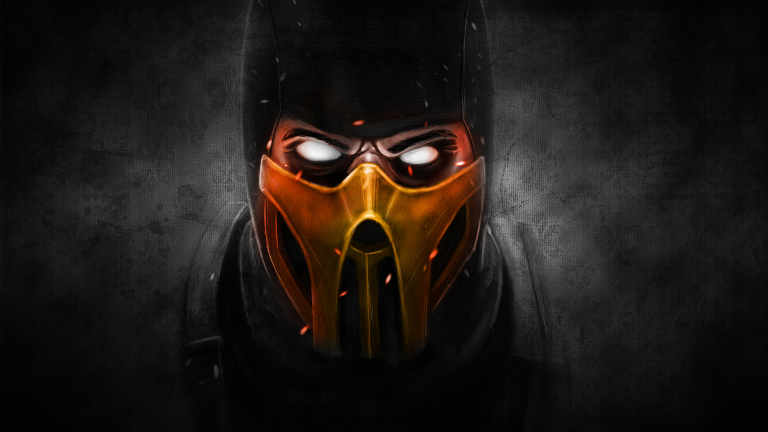 Mortal Kombat x, Scorpion, Helmet, Headgear, Games. Wallpaper in 2560x1440 Resolution
