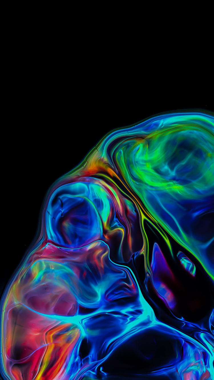 Arte Fractal, Azul, Aqua, Azul Cobalto, Teal. Wallpaper in 750x1334 Resolution