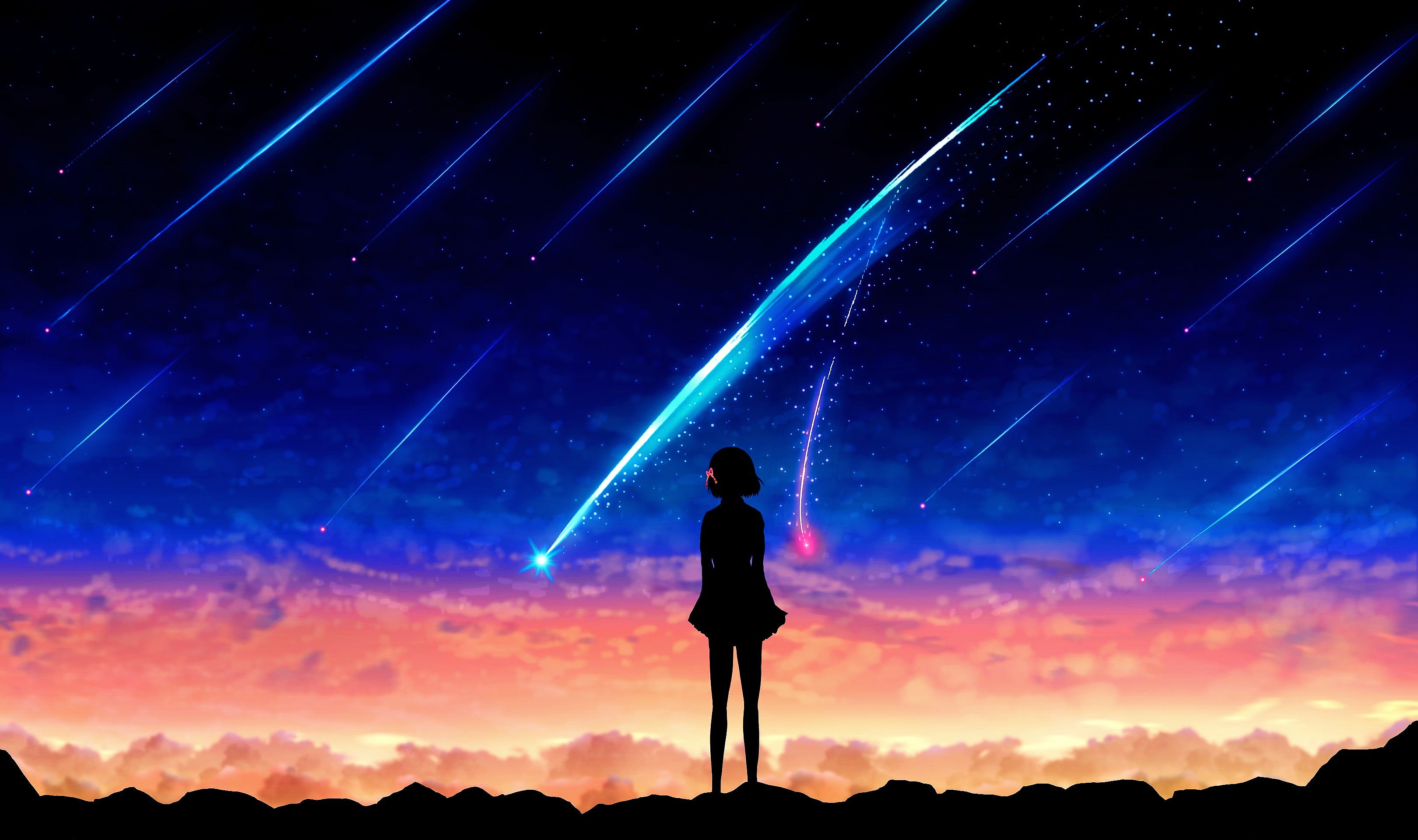 Anime Your Name. Mitsuha Miyamizu Taki Tachibana Kimi No Na Wa. Fond  d'écran