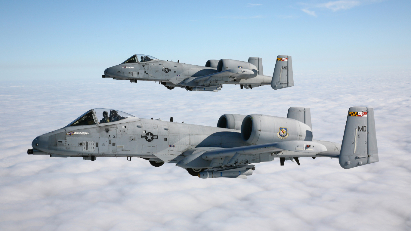 军用飞机, 喷气式飞机, 航空, 空军, 对地攻击机 壁纸 1366x768 允许