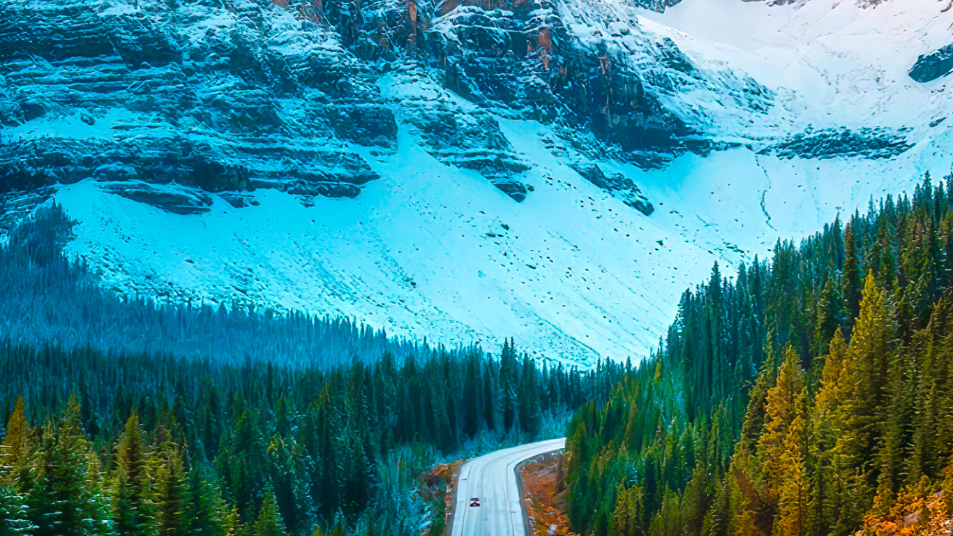 Apples, Ios, Mountain, Plant, Cloud. Wallpaper in 1366x768 Resolution