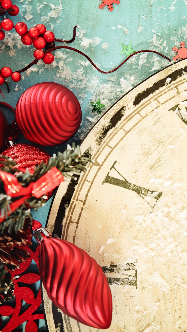 Nochevieja, El Día De Navidad, la Víspera de Año Nuevo, Adorno de Navidad, Rojo. Wallpaper in 720x1280 Resolution