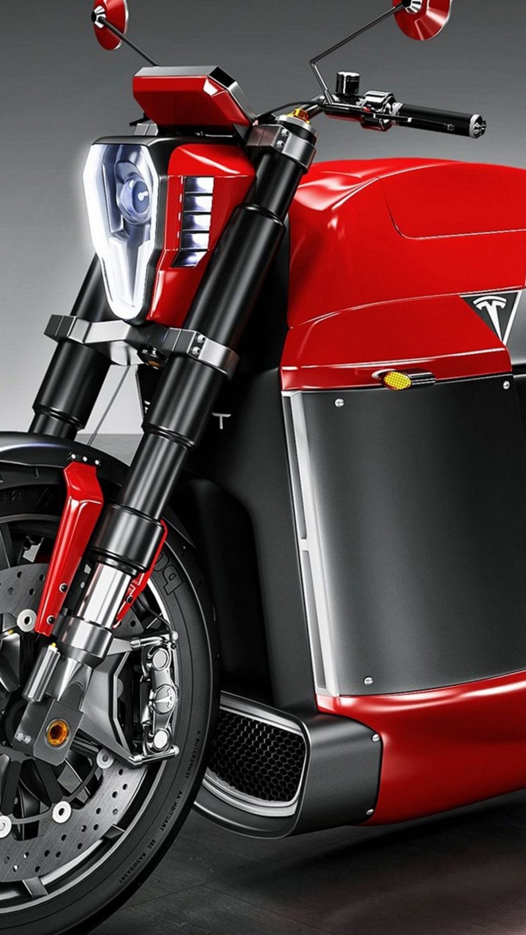 Motocicleta Roja y Negra Con Motocicleta Negra y Plateada. Wallpaper in 1080x1920 Resolution