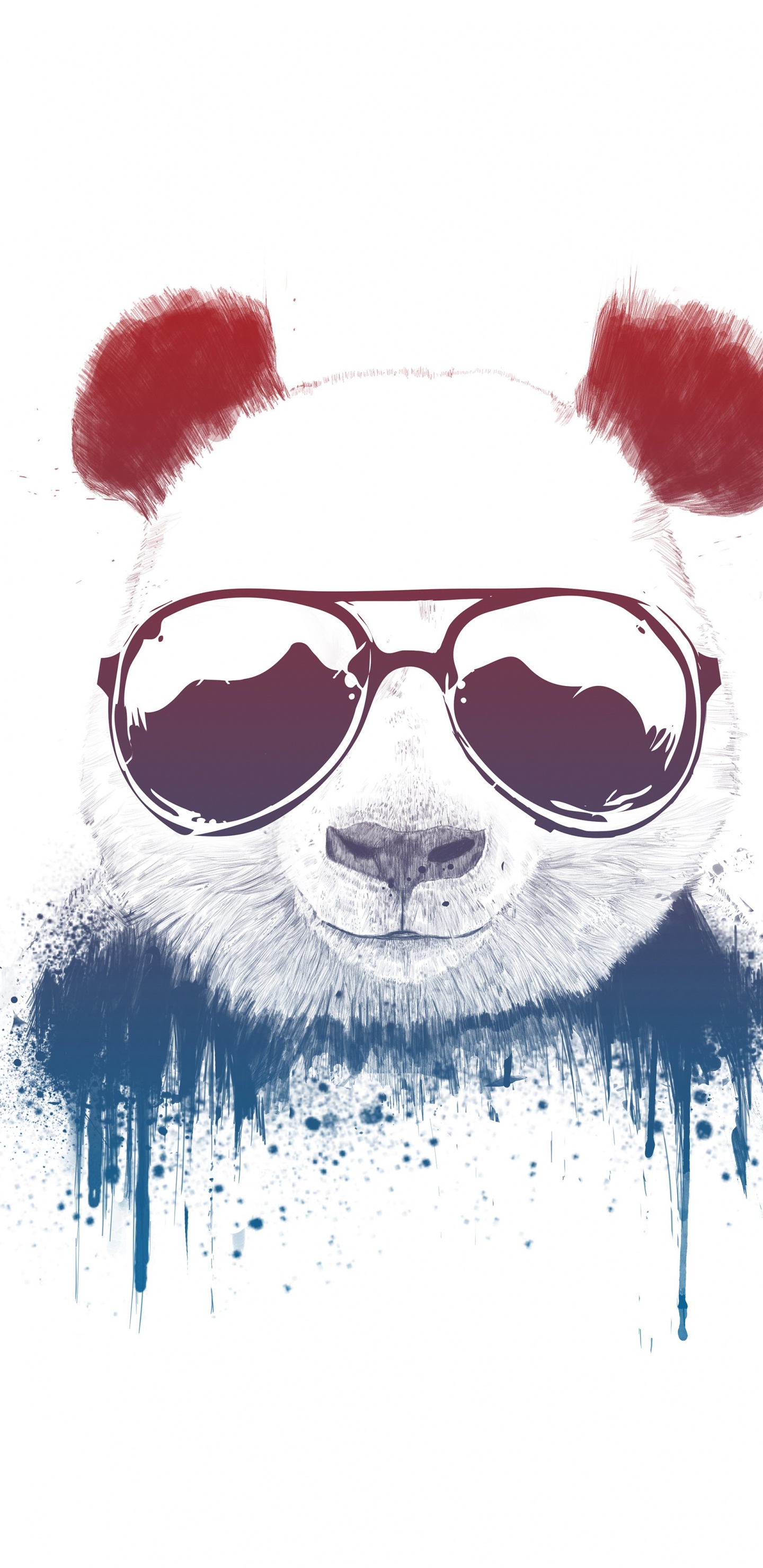 Giant Panda, Poster, Art, Painting, Illustration. Wallpaper in 1440x2960 Resolution