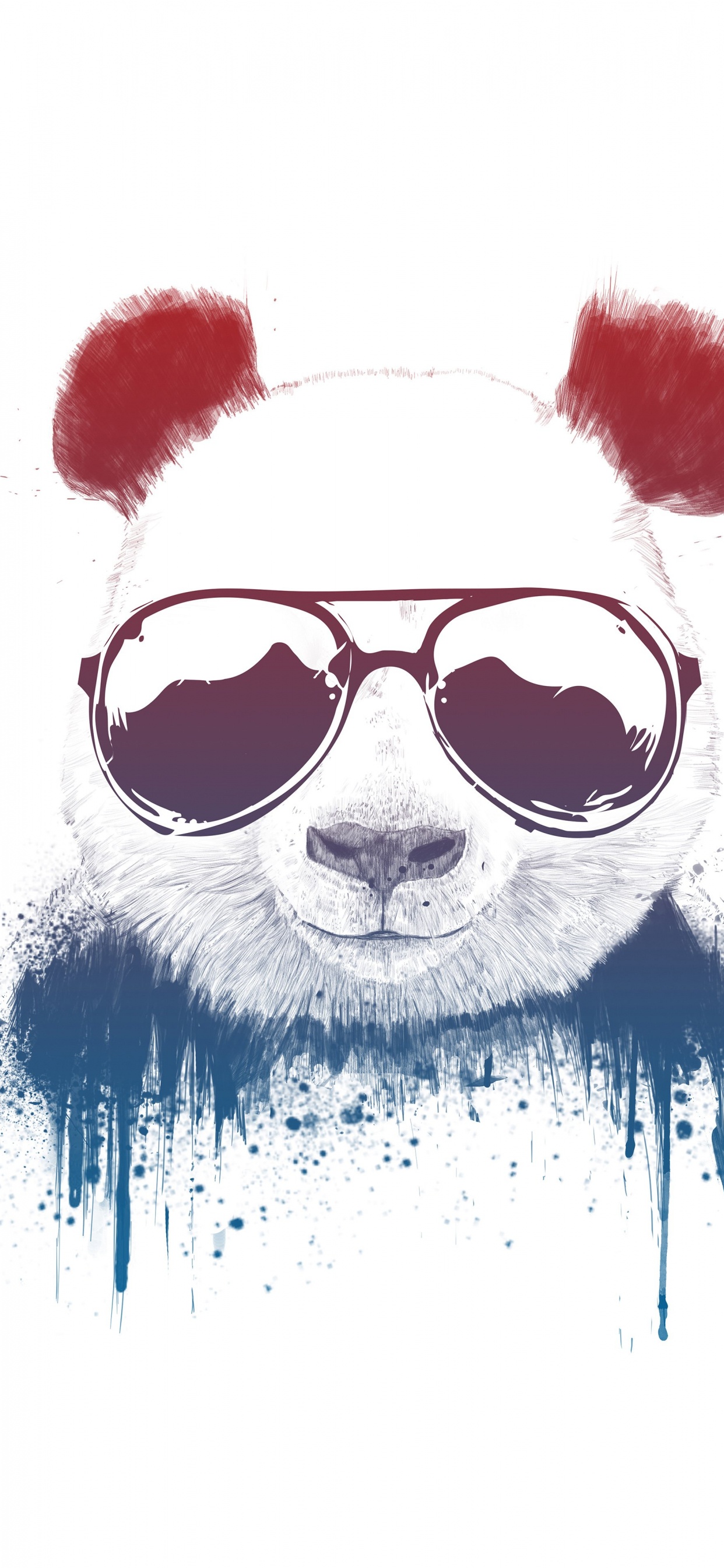 Panda, Affiche, Art, Illustration, Cheveu. Wallpaper in 1242x2688 Resolution