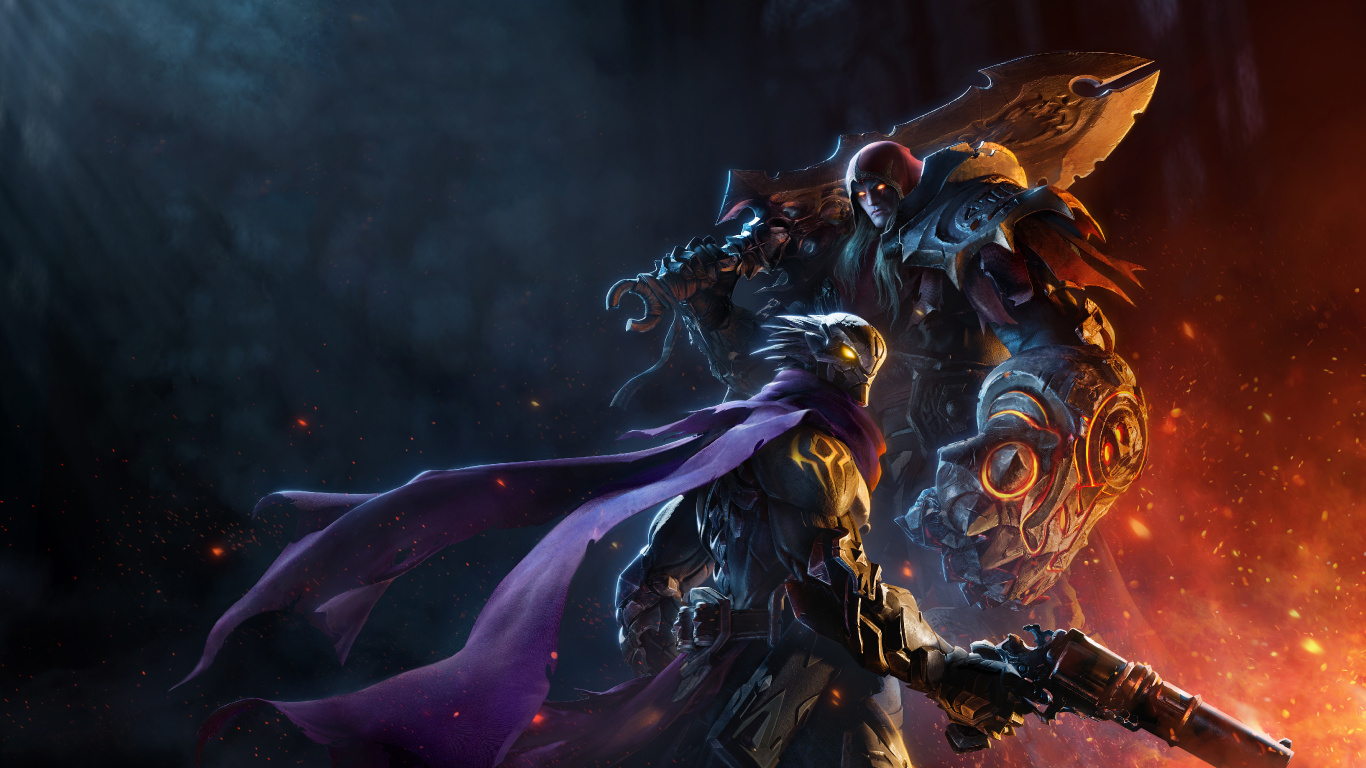 Darksiders, Démon, Jeu Pc, Obscurité, Composition Numérique. Wallpaper in 1366x768 Resolution