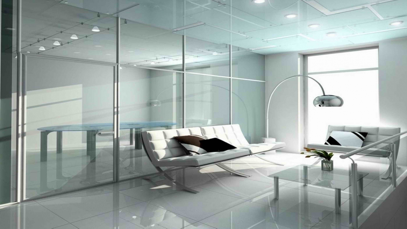 White Wooden Table Near White Wooden Chair. Wallpaper in 1366x768 Resolution