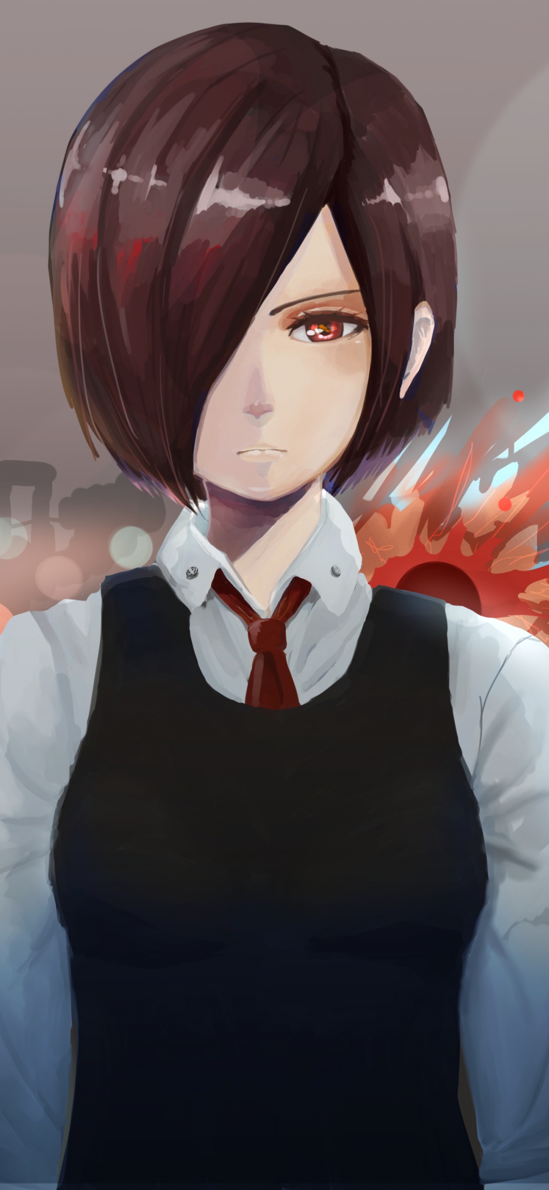 Schwarzhaariger Männlicher Anime-Charakter. Wallpaper in 1125x2436 Resolution