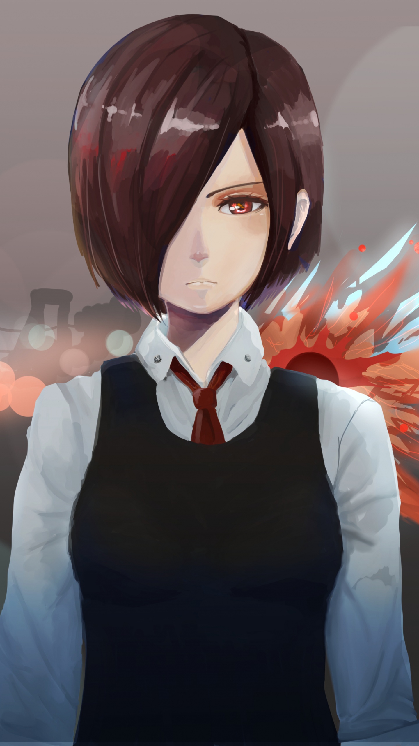 Schwarzhaariger Männlicher Anime-Charakter. Wallpaper in 1440x2560 Resolution