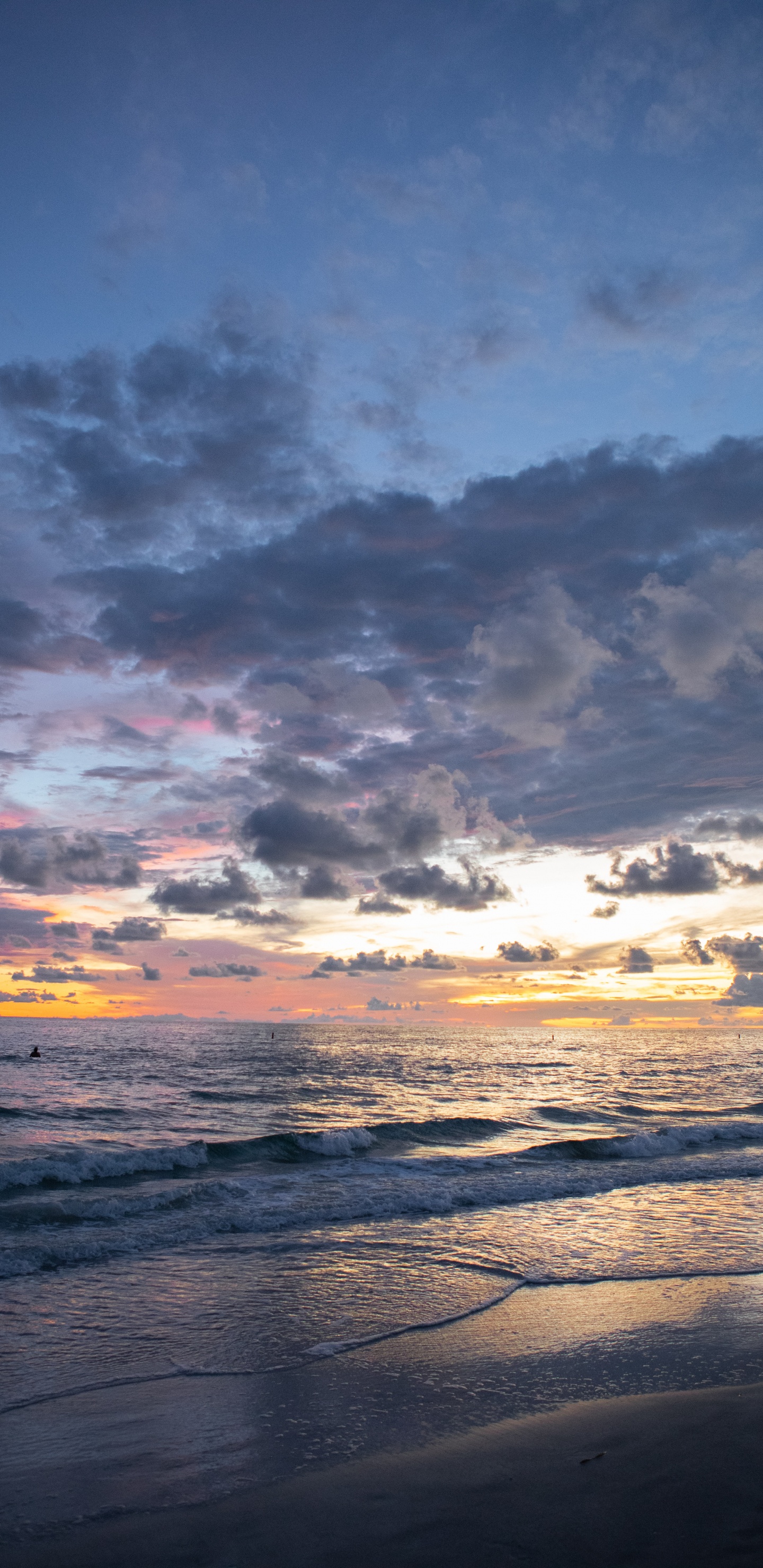Meer, Horizont, Cloud, Ozean, Sonnenuntergang. Wallpaper in 1440x2960 Resolution