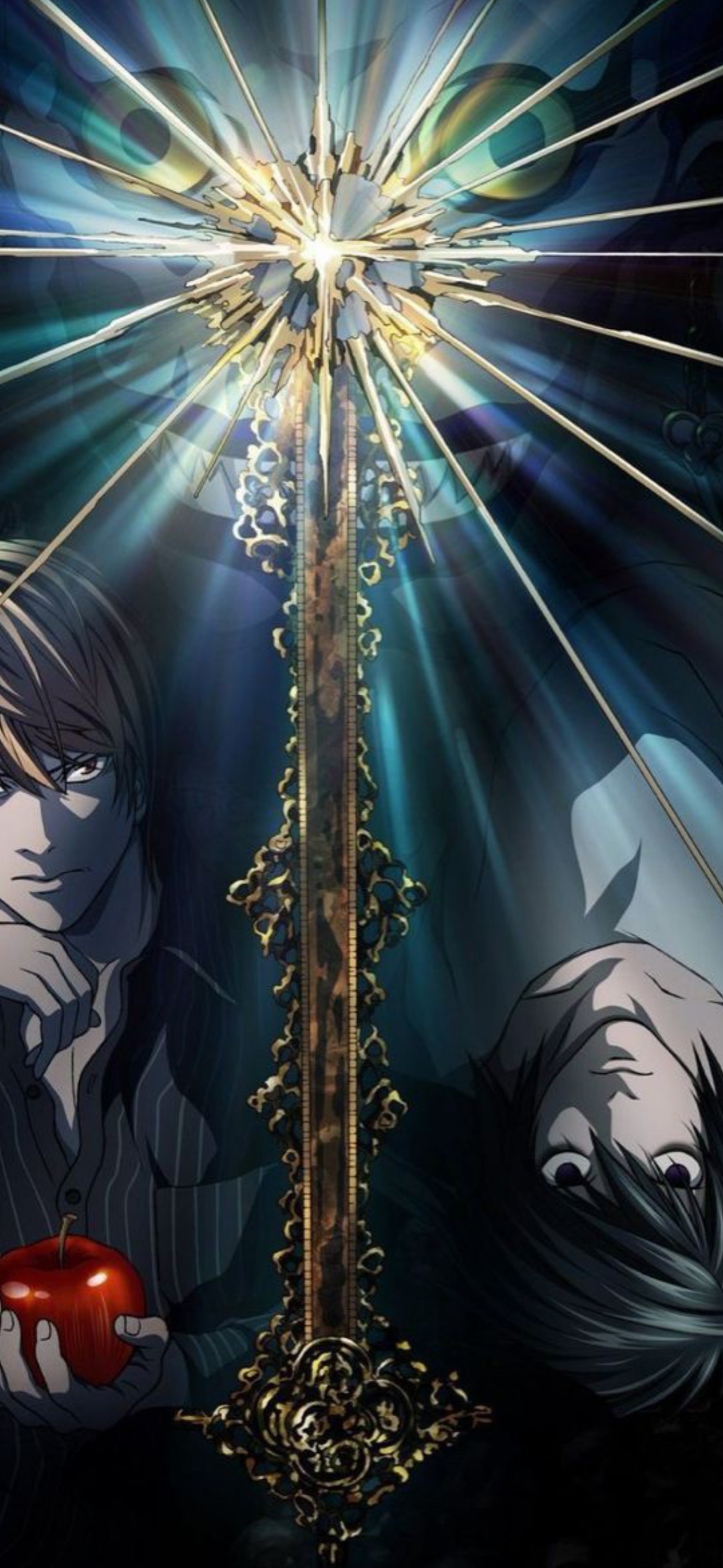 Póster de Death Note, Light Yagami, Ryuk, la Nota de la Muerte, Cartel. Wallpaper in 1125x2436 Resolution