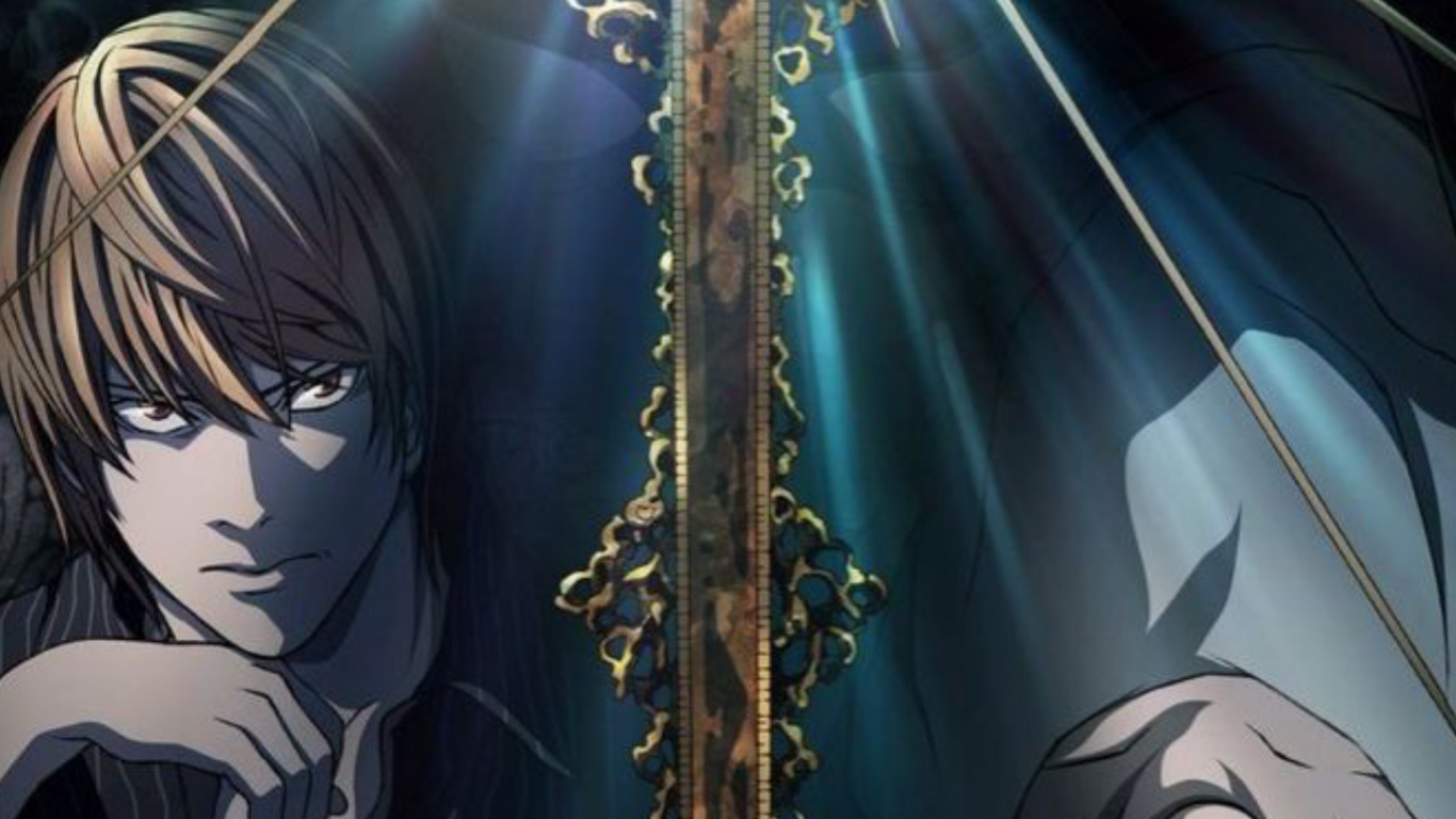 Póster de Death Note, Light Yagami, Ryuk, la Nota de la Muerte, Cartel. Wallpaper in 1366x768 Resolution