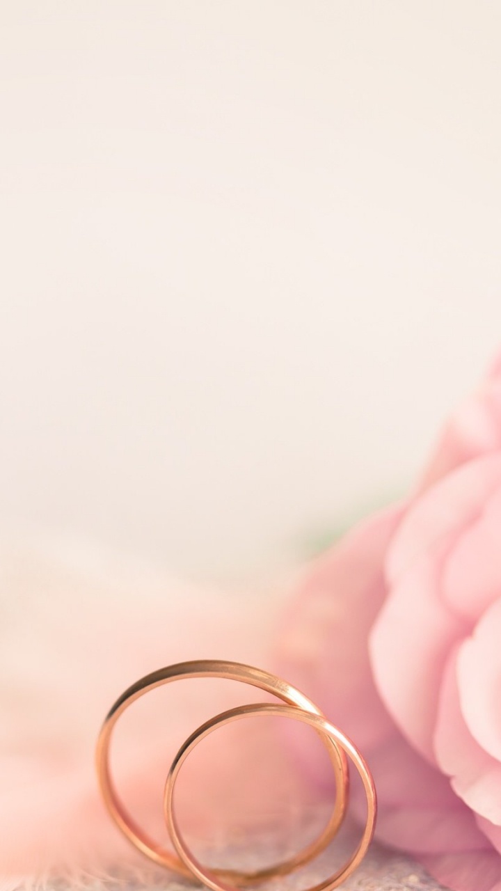 Wedding Ring, Ring, Wedding, Rose, Pink. Wallpaper in 720x1280 Resolution