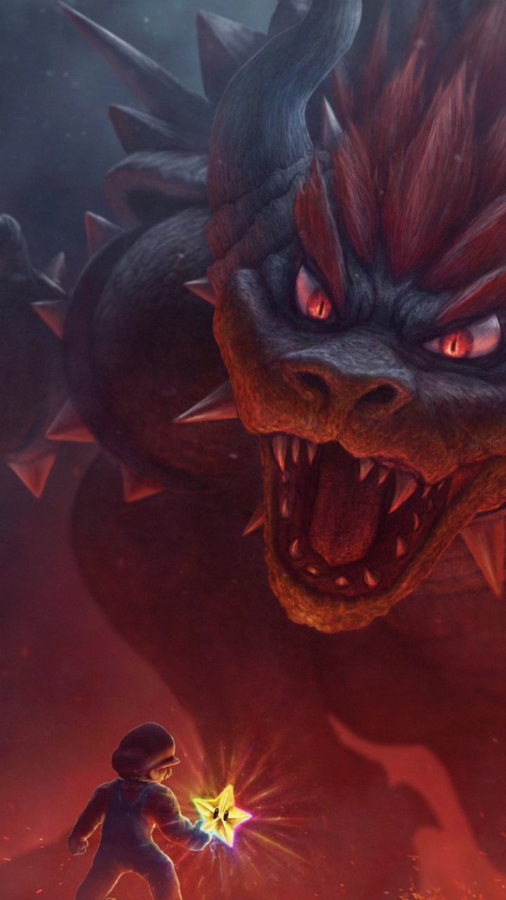 Illustration de Dragon Marron et Noir. Wallpaper in 720x1280 Resolution