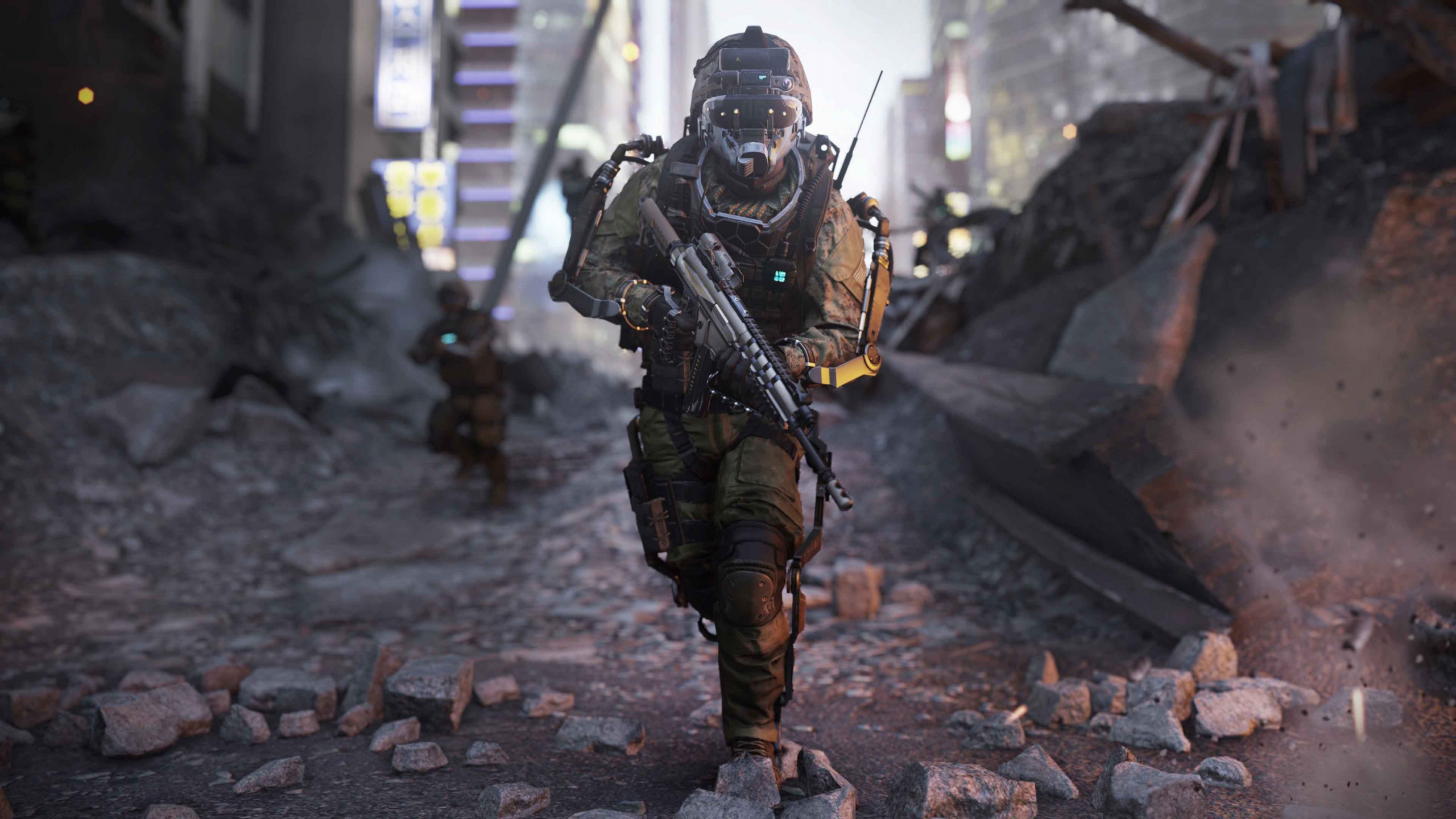 Call of Duty Advanced Warfare, Activision, Sledgehammer Games, Soldado, Ejército. Wallpaper in 2560x1440 Resolution