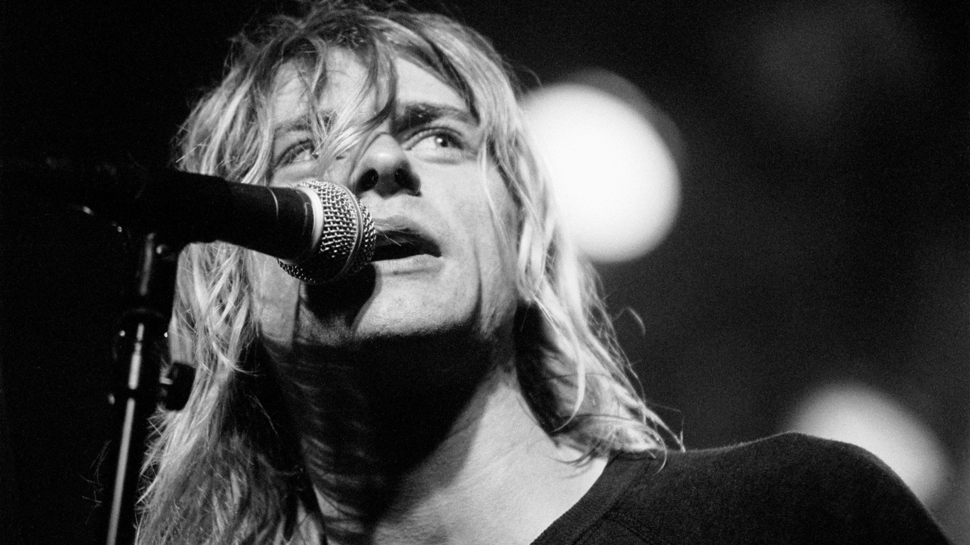 Nirvana, Grunge, Performance, Singing, Entertainment. Wallpaper in 1366x768 Resolution