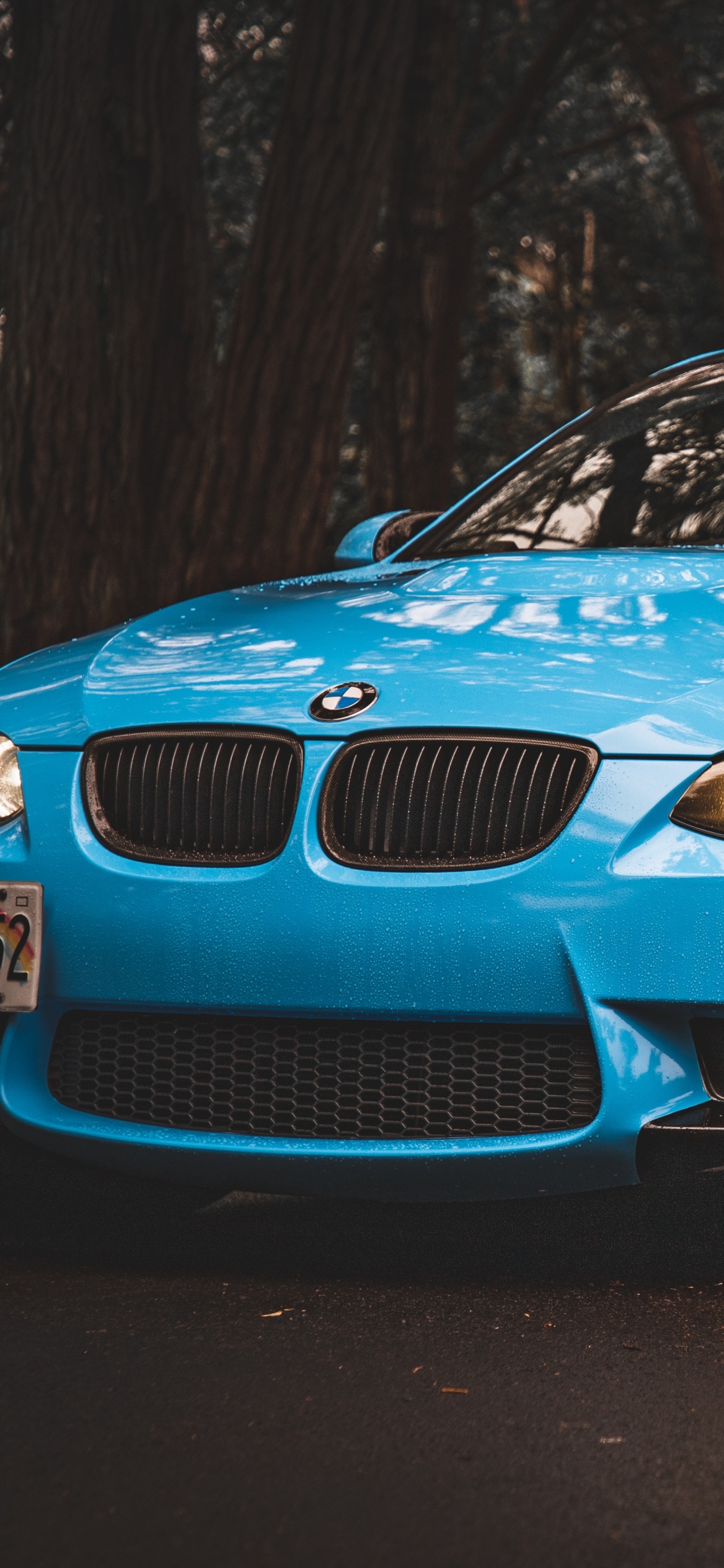 Blau Bmw m3 Coupe. Wallpaper in 1125x2436 Resolution