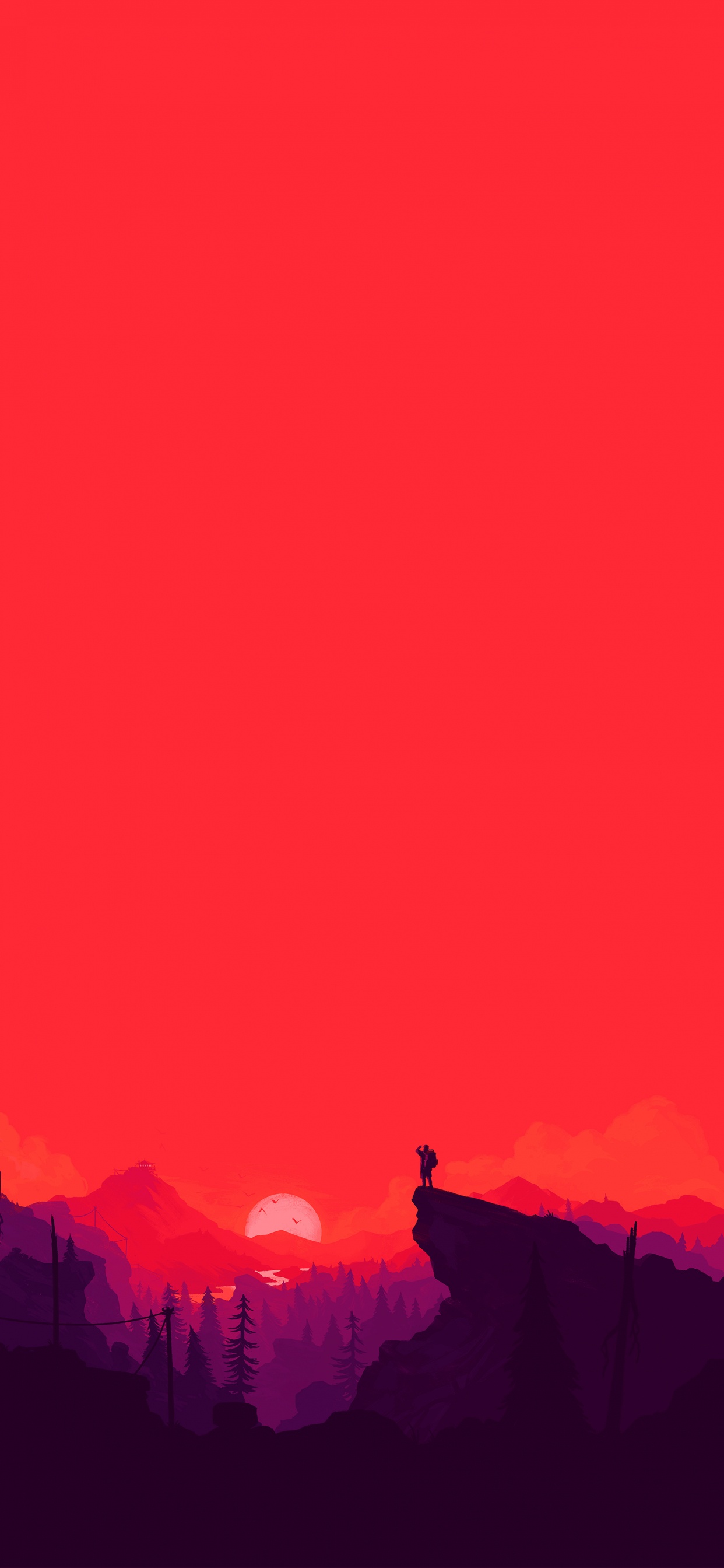 Sonnenuntergang, Afterglow, Silhouette, Sonnenaufgang, Malerei. Wallpaper in 1242x2688 Resolution