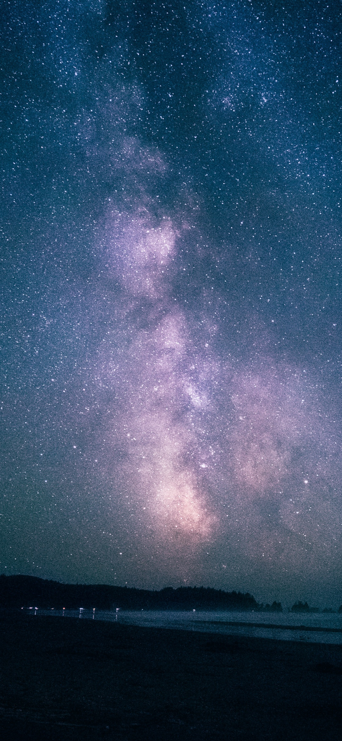 银河系, 夜晚的天空, 气氛, 明星, 大海 壁纸 1125x2436 允许