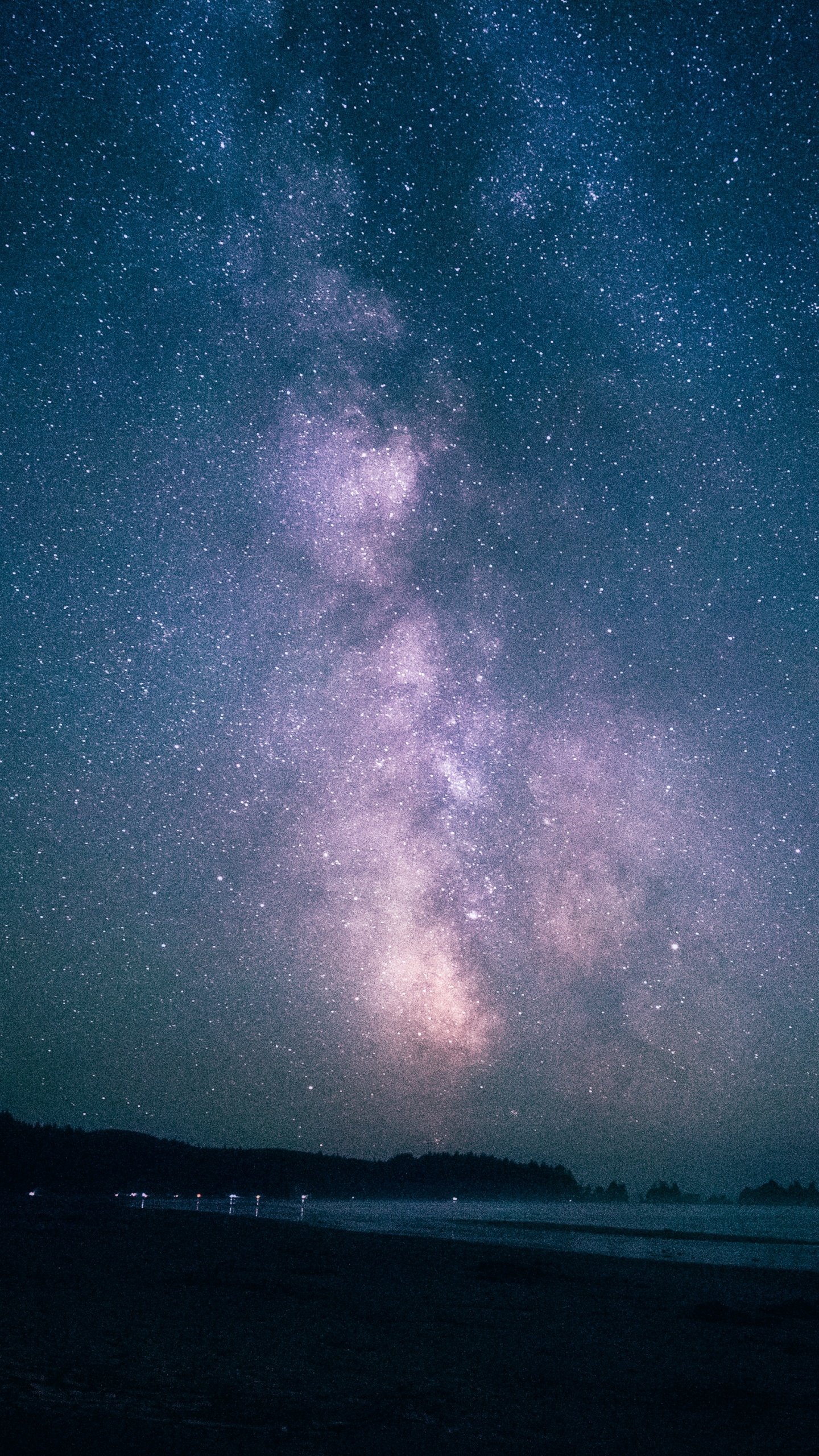 银河系, 夜晚的天空, 气氛, 明星, 大海 壁纸 1440x2560 允许