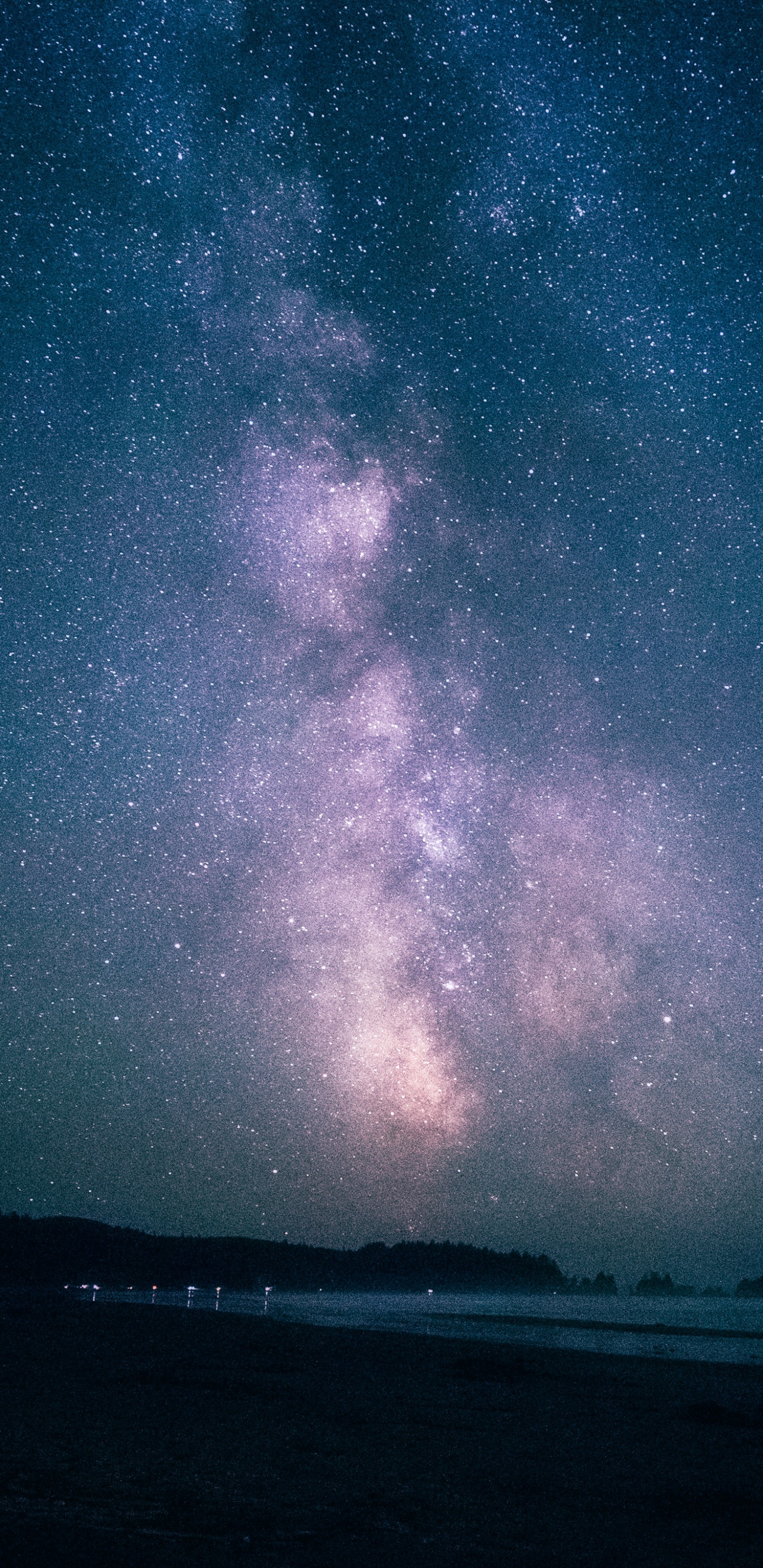银河系, 夜晚的天空, 气氛, 明星, 大海 壁纸 1440x2960 允许