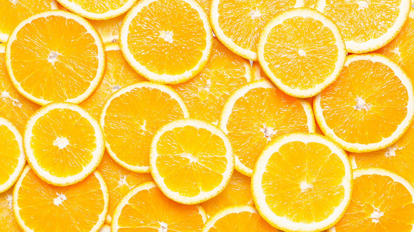 Orange Fruits on White Ceramic Plate. Wallpaper in 1366x768 Resolution