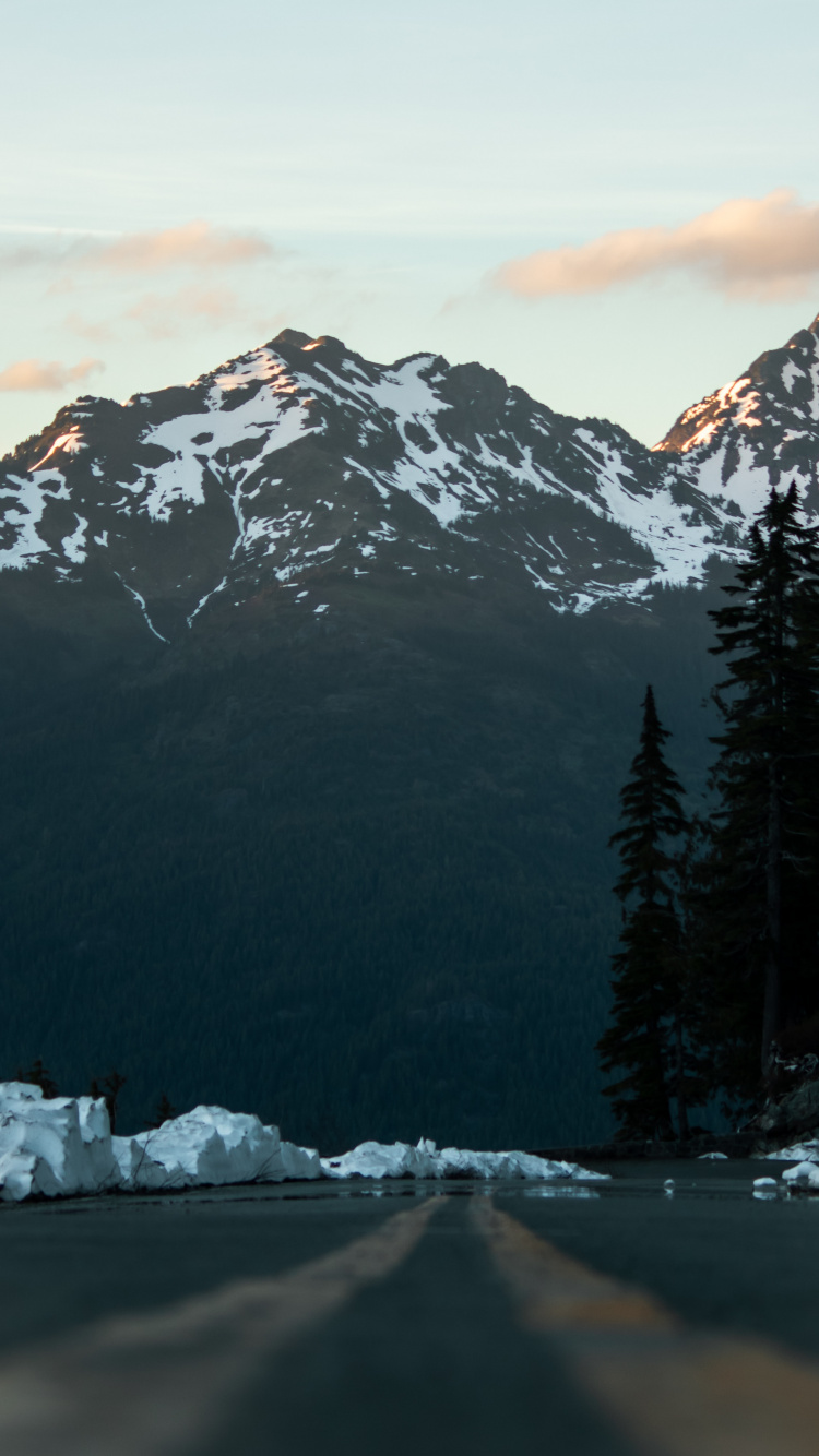 Nature, Mountainous Landforms, Mountain, Snow, Mountain Range. Wallpaper in 750x1334 Resolution