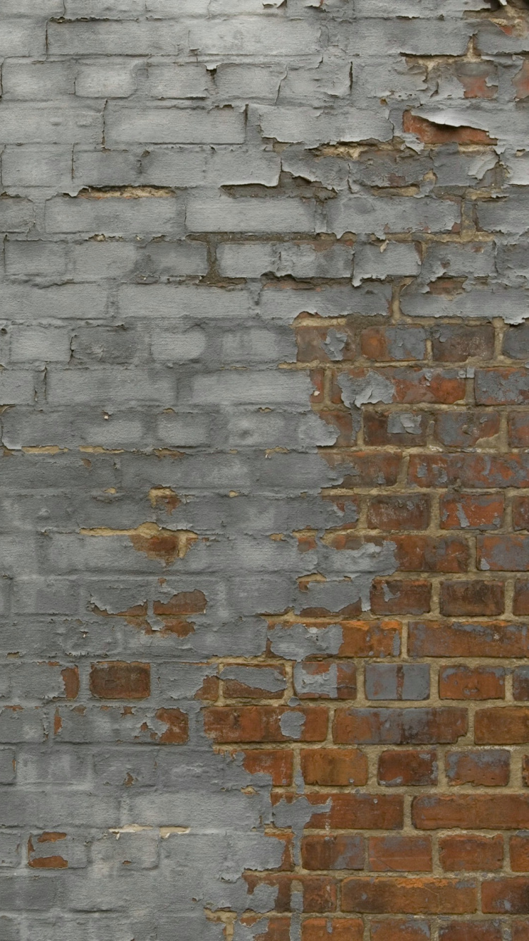 Braune Und Graue Mauer. Wallpaper in 750x1334 Resolution
