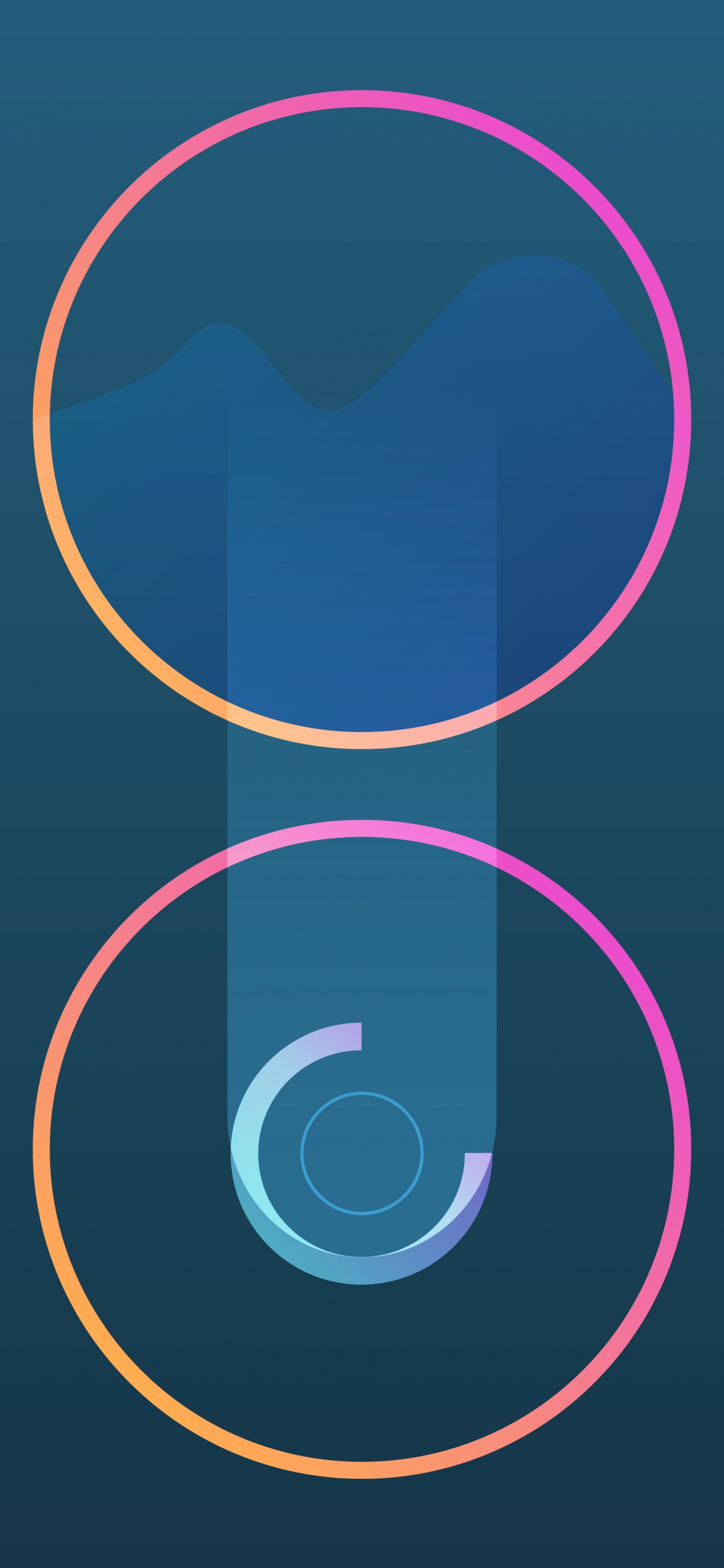 Kreis, Grafik-design, Azure, Electric Blue, Muster. Wallpaper in 1242x2688 Resolution